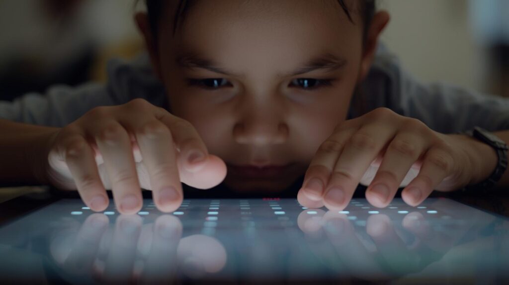 Braille ile dokunarak keşif.