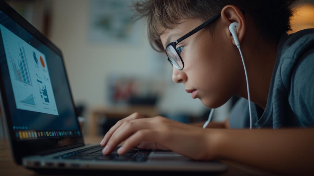 Ekran okuyucularla bağımsız öğrenme anı.