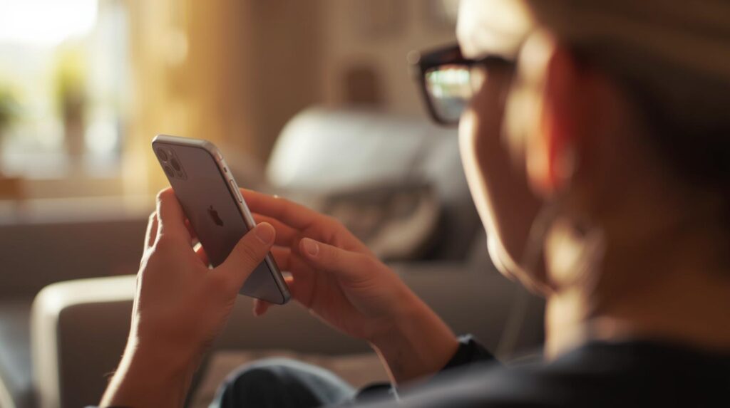 Sesli ekran kullanımı anı.