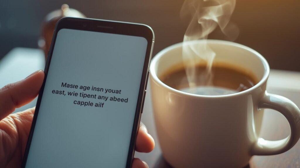 Sabah kahvesi eşliğinde büyük yazı ile mesaj okumak keyifli hale geliyor.